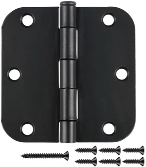 30 Pack Matte Black Door Hinges 3 1/2 Interior with 5/8" Radius Corners Interior Black Door Hinges 3.5 Inch No-Squeak Iron Residential Hardware for Garage, Shed, and Basement Doors 30 Pack Matte Black Door Hinges 3 1/2 Interior with 5/8" Radius Corners Interior Black Door Hinges 3.5 Inch No-Squeak Iron Residential Hardware for Garage, Shed, and Basement Doors