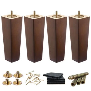 8 Inch Wood Couch Legs 1500lbs Heavy Duty Square Furniture Feet 4PC Dark espresso finish; replacement for dresser, cabinet, couch, bed; includes M8 & 5/16 hanger bolts; extra tall height 8 Inch Wood Couch Legs 1500lbs Heavy Duty Square Furniture Feet 4PC Dark espresso finish; replacement for dresser, cabinet, couch, bed; includes M8 & 5/16 hanger bolts; extra tall height