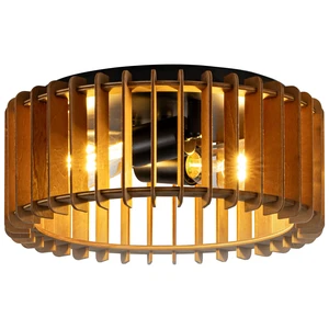 Wood Flush Mount Ceiling Light, 2-Light Farmhouse Ceiling Light, Rustic Light Fixture for Hallway, Entryway, Bedroom, Kitchen Wood Flush Mount Ceiling Light, 2-Light Farmhouse Ceiling Light, Rustic Light Fixture for Hallway, Entryway, Bedroom, Kitchen