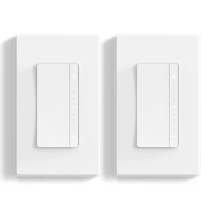 LEDPro Multi-Location Dimmer, EDM25BM Master Dimmer Light Switch for LED, Single Pole/3 Way, 2 Pack, Matte White LEDPro Multi-Location Dimmer, EDM25BM Master Dimmer Light Switch for LED, Single Pole/3 Way, 2 Pack, Matte White