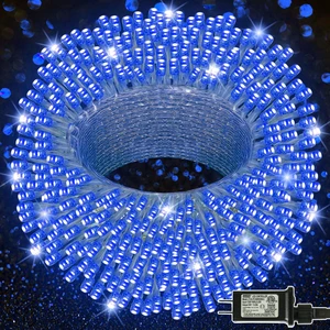 300 LED String Lights Outdoor Indoor, Extra Long 98.5FT Super Bright Christmas Lights, 8 Lighting Modes, Plug in Waterproof Fairy Lights for Holiday Wedding Party Bedroom Decorations (Blue) 300 LED String Lights Outdoor Indoor, Extra Long 98.5FT Super Bright Christmas Lights, 8 Lighting Modes, Plug in Waterproof Fairy Lights for Holiday Wedding Party Bedroom Decorations (Blue)