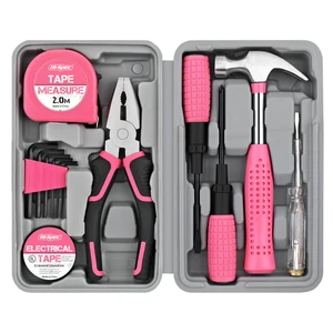 Mini Tool Kit for College Dorm, Home and Office DIY, Pink 13pc, everyday fixes made easier, organized portable storage, beginner-friendly selection, apartment and office tasks, tidy Mini Tool Kit for College Dorm, Home and Office DIY, Pink 13pc, everyday fixes made easier, organized portable storage, beginner-friendly selection, apartment and office tasks, tidy