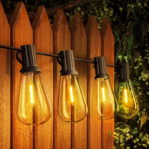 30ft Waterproof Patio Lights with 16 Dimmable Hanging Lights Globe ST38 Bulbs, 2700k Shatterproof Connectable for Backyard Gazebo Porch Garden Commercial Outside Decor 30ft Waterproof Patio Lights with 16 Dimmable Hanging Lights Globe ST38 Bulbs, 2700k Shatterproof Connectable for Backyard Gazebo Porch Garden Commercial Outside Decor