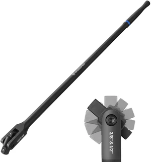24-inch Dual Drive Breaker Bar, 3/8" & 1/2" Drive, 360° Flex Head Heavy Duty Breaker Bars, Spring-loaded Detent Ball, CR-MO Head, Premium Chrome Vanadium Steel with Black Phosphate Finish 24-inch Dual Drive Breaker Bar, 3/8" & 1/2" Drive, 360° Flex Head Heavy Duty Breaker Bars, Spring-loaded Detent Ball, CR-MO Head, Premium Chrome Vanadium Steel with Black Phosphate Finish