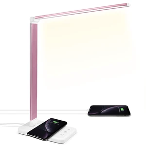 LED Desk Lamp with Wireless Charger, USB Charging Port, Eye Care 10 Brightness Levels, 5 Color Modes, Touch Control, Auto Timer, Dimmable Reading Light for Home Office, 20W Power Adapter LED Desk Lamp with Wireless Charger, USB Charging Port, Eye Care 10 Brightness Levels, 5 Color Modes, Touch Control, Auto Timer, Dimmable Reading Light for Home Office, 20W Power Adapter