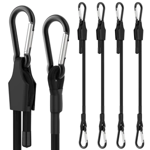 48 Inch Adjustable Bungee Cords with Carabiner Hooks 4 Pack Heavy Duty Outdoor Super Elastic Bungee Straps Easily Adjust from 8" to 53" for Cargo, Bike, Luggage, Carts, Truck 48 Inch Adjustable Bungee Cords with Carabiner Hooks 4 Pack Heavy Duty Outdoor Super Elastic Bungee Straps Easily Adjust from 8" to 53" for Cargo, Bike, Luggage, Carts, Truck