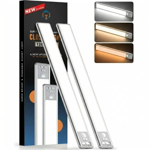 14.8inch Under Cabinet Lighting, LED Closet Lights, Motion Sensor Light Indoor, Battery Operated USB C Rechargeable, Dimmable Magnetic Night Light for Kitchen, 4 Sensor Mode, 3 Color (2 Pack) 14.8inch Under Cabinet Lighting, LED Closet Lights, Motion Sensor Light Indoor, Battery Operated USB C Rechargeable, Dimmable Magnetic Night Light for Kitchen, 4 Sensor Mode, 3 Color (2 Pack)
