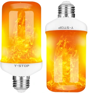Flame Light Bulbs, Upgraded 4 Modes Fire Light Bulb with Upside Down Effect, E26 Base Flickering Light Bulb for Halloween Decorations, Christmas, Outdoor, Indoor, Home Decor, White, 2 Pack Flame Light Bulbs, Upgraded 4 Modes Fire Light Bulb with Upside Down Effect, E26 Base Flickering Light Bulb for Halloween Decorations, Christmas, Outdoor, Indoor, Home Decor, White, 2 Pack