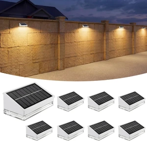 Solar Fence Lights 8 Pack, Outdoor Solar Lights with 3 Color Temperatures, IP65 Waterproof Wide-Angle LED Lighting for Fence, Patio, Yard, Deck, Wall, Garden (White) Solar Fence Lights 8 Pack, Outdoor Solar Lights with 3 Color Temperatures, IP65 Waterproof Wide-Angle LED Lighting for Fence, Patio, Yard, Deck, Wall, Garden (White)