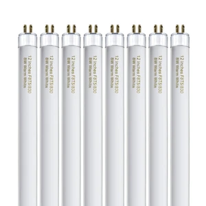 8 Pack F8T5/WW Fluorescent Bulbs Warm White 3000K, 12 inch Under Cabinet Light Bulb, T5 8 Watt Fluorescent Tube Soft White, G5 Mini Bi 460 Lumens No Dimmable 8 Pack F8T5/WW Fluorescent Bulbs Warm White 3000K, 12 inch Under Cabinet Light Bulb, T5 8 Watt Fluorescent Tube Soft White, G5 Mini Bi 460 Lumens No Dimmable