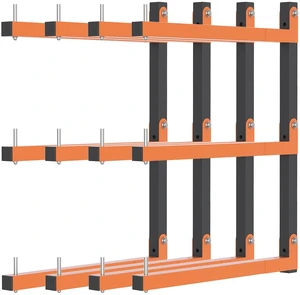Lumber Rack Wall Mount, Lumber Storage Rack, Heavy Duty Wood Storage Racks with 6-Level System, 720 lb Sturdy Garage Wood Organizer, Orange Lumber Metal Racks for Indoor and Outdoor (4 PACK) Lumber Rack Wall Mount, Lumber Storage Rack, Heavy Duty Wood Storage Racks with 6-Level System, 720 lb Sturdy Garage Wood Organizer, Orange Lumber Metal Racks for Indoor and Outdoor (4 PACK)