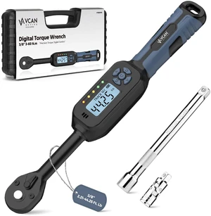 Torque Wrench Digital ±1% Average test accuracy 3/8 Torque Wrench Digital (2.21-44.25 Ft.Lb) Digital Torque Wrench with Buzzer&LED Flash Universal Joint&6" Extension Bar for Bike Moto Car Torque Wrench Digital ±1% Average test accuracy 3/8 Torque Wrench Digital (2.21-44.25 Ft.Lb) Digital Torque Wrench with Buzzer&LED Flash Universal Joint&6" Extension Bar for Bike Moto Car