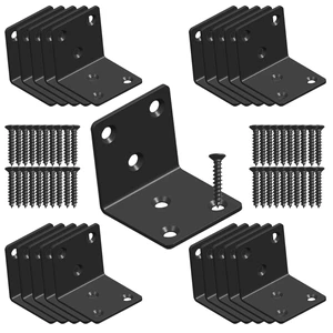 Black Stainless Steel Shelf Bracket,Joint Right Angle Bracket,L Shape Heavy Duty Metal Corner Brace Shelf Supporter for Wood (20, 2x2x2) Black Stainless Steel Shelf Bracket,Joint Right Angle Bracket,L Shape Heavy Duty Metal Corner Brace Shelf Supporter for Wood (20, 2x2x2)