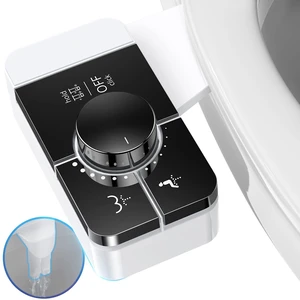Bidet Attachment for Toilet, Ultra-Slim, Self Cleaning, Dual Nozzle, Feminine & Posterior Wash, Fresh Cold Water Sprayer, for Existing Toilets Seat, Baday Beday Badette Bedette, Black Bidet Attachment for Toilet, Ultra-Slim, Self Cleaning, Dual Nozzle, Feminine & Posterior Wash, Fresh Cold Water Sprayer, for Existing Toilets Seat, Baday Beday Badette Bedette, Black