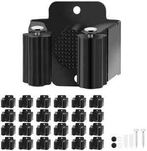Broom Holder Wall Mount, 24PCS Broom Hanger Wall Mount, Stainless Steel Heavy Duty Mop Holder Broom Mop Hanger Wall with Screws, Garden Outdoor Tool Organizer Rack Broom Hanger (Black) Broom Holder Wall Mount, 24PCS Broom Hanger Wall Mount, Stainless Steel Heavy Duty Mop Holder Broom Mop Hanger Wall with Screws, Garden Outdoor Tool Organizer Rack Broom Hanger (Black)