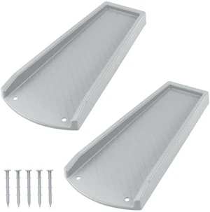 Splash Blocks for Gutters Downspouts, 24" Downspout Extensions for Rain Water Drainage, Thickened Gutter Splash Guard with Fixing Piles(2 Pack, Gray) Splash Blocks for Gutters Downspouts, 24" Downspout Extensions for Rain Water Drainage, Thickened Gutter Splash Guard with Fixing Piles(2 Pack, Gray)