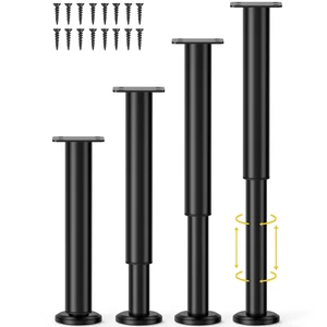 4 Pcs Adjustable Bed Center Support Legs 10-17 inch for Bed Frame/Bed Center Slat, Metal Adjustable Furniture Legs for Bed/Cabinet/Sofa/Dresser/Couch/Table,Heavy Duty Bed Replacement Legs 4 Pcs Adjustable Bed Center Support Legs 10-17 inch for Bed Frame/Bed Center Slat, Metal Adjustable Furniture Legs for Bed/Cabinet/Sofa/Dresser/Couch/Table,Heavy Duty Bed Replacement Legs