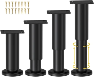 4 Pcs Metal Adjustable Furniture Legs 4.72-7.08 inch, Adjustable Cabinet Legs for Sofa/Bed/Chair/Couch/Dresser/Table,Heavy Duty Bed Replacement Support Legs for Bed Frame/Bed Center Slat 4 Pcs Metal Adjustable Furniture Legs 4.72-7.08 inch, Adjustable Cabinet Legs for Sofa/Bed/Chair/Couch/Dresser/Table,Heavy Duty Bed Replacement Support Legs for Bed Frame/Bed Center Slat