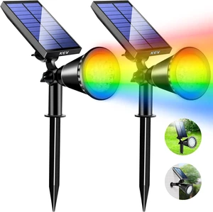 Solar Spot Lights Outdoor,18 LEDs Color Changing RGB Solar Flood Lights with 8 Modes &IPX65 Waterproof,Halloween Solar Spotlight for Driveway/Backyard/Landscape/Tree(Multicolor,2 Pack) Solar Spot Lights Outdoor,18 LEDs Color Changing RGB Solar Flood Lights with 8 Modes &IPX65 Waterproof,Halloween Solar Spotlight for Driveway/Backyard/Landscape/Tree(Multicolor,2 Pack)