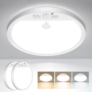 2Pack Motion Sensor Light Indoor Wired, 12 Inch 3000K/4000K/6500K Closet Lights Motion Sensored, 24W 2400LM Flush Mount Ceiling Light for Hallway Pantry Stairwell Porch, White 2Pack Motion Sensor Light Indoor Wired, 12 Inch 3000K/4000K/6500K Closet Lights Motion Sensored, 24W 2400LM Flush Mount Ceiling Light for Hallway Pantry Stairwell Porch, White