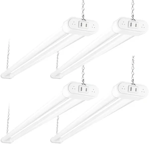 LED Shop Light 4FT 44W (300W Equivalent), 4600LM 5000K Daylight Hanging or Surface Mount,Plug-in Utility Linkable Shop Light for Garage,Workshop,Warehouse,Energy Efficient,White,4 Pack LED Shop Light 4FT 44W (300W Equivalent), 4600LM 5000K Daylight Hanging or Surface Mount,Plug-in Utility Linkable Shop Light for Garage,Workshop,Warehouse,Energy Efficient,White,4 Pack