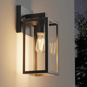 Porch Wall Lights Outdoor, Waterproof Lanterns with Frame and Clear Glass Shade, Exterior Front Porch Light Matte Black Wall Sconce, Modern Mounted Lighting for Patio Entryway Hallway Porch Wall Lights Outdoor, Waterproof Lanterns with Frame and Clear Glass Shade, Exterior Front Porch Light Matte Black Wall Sconce, Modern Mounted Lighting for Patio Entryway Hallway