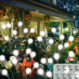 8 Pack Solar Garden Lights, 64 LED Firefly Lights Solar Outdoor Waterproof 2 Lighting Modes, Sway with Wind, Solar lights Outdoor for Garden Yard Patio Pathway Holiday Decorations, Cool White 8 Pack Solar Garden Lights, 64 LED Firefly Lights Solar Outdoor Waterproof 2 Lighting Modes, Sway with Wind, Solar lights Outdoor for Garden Yard Patio Pathway Holiday Decorations, Cool White