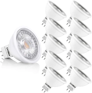 5W MR16 LED Landscape Light Bulbs, Low Voltage 12V 50W Halogen Replacement for Outdoor Landscape Spotlight and Indoor Track Light, GU5.3 Bi-Pin Base, Warm White 2700K, Non-Dimmable (Pack of 10) 5W MR16 LED Landscape Light Bulbs, Low Voltage 12V 50W Halogen Replacement for Outdoor Landscape Spotlight and Indoor Track Light, GU5.3 Bi-Pin Base, Warm White 2700K, Non-Dimmable (Pack of 10)