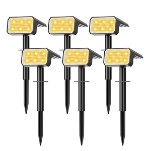 Solar Spot Lights Outdoor Waterproof, 6 Pack, 118 LED Warm White IP67, 4 Modes Auto On/Off, Solar Powered Spotlights for Yard Garden Landscape Pathway Walkway Tree Patio Driveway Solar Spot Lights Outdoor Waterproof, 6 Pack, 118 LED Warm White IP67, 4 Modes Auto On/Off, Solar Powered Spotlights for Yard Garden Landscape Pathway Walkway Tree Patio Driveway