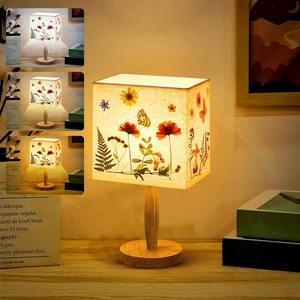 Pressed Flower Vintage Table Lamp,Square Cottagecore Boho Rustic Night Light, Gift Box Packed Decorative Lamp, Ideal Gift for Women on Mother's Day Pressed Flower Vintage Table Lamp,Square Cottagecore Boho Rustic Night Light, Gift Box Packed Decorative Lamp, Ideal Gift for Women on Mother's Day