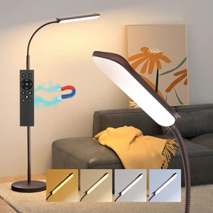 LED Floor Lamp, 18W Super Bright Floor Lamp for Living Room, Adjustable Stepless Colors & Brightness Standing Lamp, Eye Caring Reading Light with Remote& Touch Control for Bedroom Office LED Floor Lamp, 18W Super Bright Floor Lamp for Living Room, Adjustable Stepless Colors & Brightness Standing Lamp, Eye Caring Reading Light with Remote& Touch Control for Bedroom Office