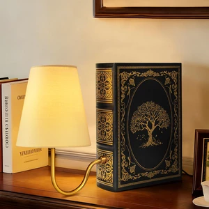 Vintage Bookshelf Lamp with Bulb, 3-Color Touch Control Dimmable Table Lamp with Linen Shade, Modern Bookend Lamp for Bedroom, Office & Bookshelf Decor, Tree of Life Black & Gold Vintage Bookshelf Lamp with Bulb, 3-Color Touch Control Dimmable Table Lamp with Linen Shade, Modern Bookend Lamp for Bedroom, Office & Bookshelf Decor, Tree of Life Black & Gold