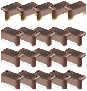 Solar Deck Lights, Solar Step Lights Waterproof, Warm White, 20 Pack Solar Deck Lights, Solar Step Lights Waterproof, Warm White, 20 Pack