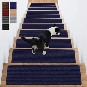 Stair Treads for Wooden Steps 16 Pack 8"x30" Non-Slip Carpet Runner Indoor with TPE Backing & Reusable Adhesive Anti-Skid Safety Rug for Kids/Elder/Pet-Friendly Home Navy Blue Stair Treads for Wooden Steps 16 Pack 8"x30" Non-Slip Carpet Runner Indoor with TPE Backing & Reusable Adhesive Anti-Skid Safety Rug for Kids/Elder/Pet-Friendly Home Navy Blue