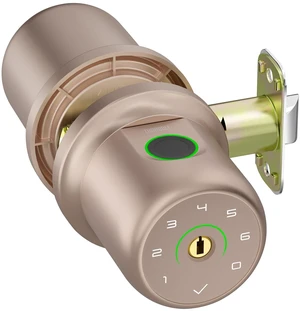 G1 Fingerprint Door Knob Lock with Keypad, Titanium 4x AAA Alkaline Batteries, Biometric, Electric, Auto-Lock, for Bedroom, Garage, Office, Pantry Door, Interior Door Lock G1 Fingerprint Door Knob Lock with Keypad, Titanium 4x AAA Alkaline Batteries, Biometric, Electric, Auto-Lock, for Bedroom, Garage, Office, Pantry Door, Interior Door Lock