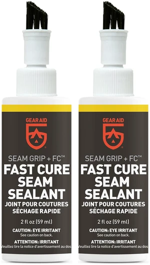 Seam Grip FC Fast Cure Sealant for Sealing Seams on Tents, Rainflies, Shelters, Awnings, Tarps and Pop-ups Made of Nylon, Vinyl, Clear, 2 fl oz, 2 Pack Seam Grip FC Fast Cure Sealant for Sealing Seams on Tents, Rainflies, Shelters, Awnings, Tarps and Pop-ups Made of Nylon, Vinyl, Clear, 2 fl oz, 2 Pack