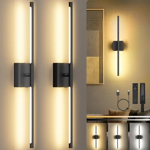 10000mAh Rechargeable Wall Lights, Black, 29 Inch, 3CCT, 2 Pack Battery Operated Wall Sconces Set of 2, Remote Control, 360° Rotate, Dimmable, LED Cordless Lamps for Bedroom, Living Room 10000mAh Rechargeable Wall Lights, Black, 29 Inch, 3CCT, 2 Pack Battery Operated Wall Sconces Set of 2, Remote Control, 360° Rotate, Dimmable, LED Cordless Lamps for Bedroom, Living Room