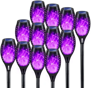 12Pack Purple Solar Halloween Lights for Halloween Decorations Outdoor Halloween Solar Lights Outdoor with Flickering Flame, Waterproof Torches for Outside, Scary Halloween Yard Pathway Decoration 12Pack Purple Solar Halloween Lights for Halloween Decorations Outdoor Halloween Solar Lights Outdoor with Flickering Flame, Waterproof Torches for Outside, Scary Halloween Yard Pathway Decoration