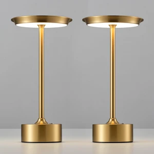Rechargeable Table Lamps Set of 2, Gold Cordless Portable Desk Lamp 4000mAh Battery, Stepless Dimming & 3 Color 2700K-6000K, LED Lamp for Bedroom, Living Room, Restaurant, Outdoor, Night Light Rechargeable Table Lamps Set of 2, Gold Cordless Portable Desk Lamp 4000mAh Battery, Stepless Dimming & 3 Color 2700K-6000K, LED Lamp for Bedroom, Living Room, Restaurant, Outdoor, Night Light