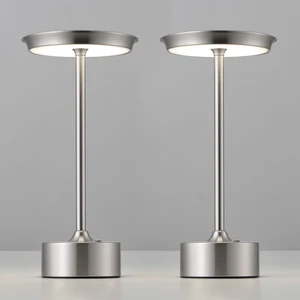 Rechargeable Table Lamps Set of 2, Nickel Cordless Portable Desk Lamp 4000mAh Battery, Stepless Dimming & 3 Color 2700K-6000K, LED Lamp for Bedroom, Living Room, Restaurant, Outdoor, Night Light Rechargeable Table Lamps Set of 2, Nickel Cordless Portable Desk Lamp 4000mAh Battery, Stepless Dimming & 3 Color 2700K-6000K, LED Lamp for Bedroom, Living Room, Restaurant, Outdoor, Night Light