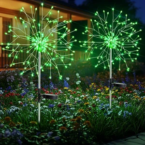 Solar Garden Lights Outdoor - 150 LED Green Firework Lights Waterproof with 8 Modes, Solar Stake Lights Decorations for Outside Yard Pathway Flower Bed Halloween Decor (2 Pack) Solar Garden Lights Outdoor - 150 LED Green Firework Lights Waterproof with 8 Modes, Solar Stake Lights Decorations for Outside Yard Pathway Flower Bed Halloween Decor (2 Pack)