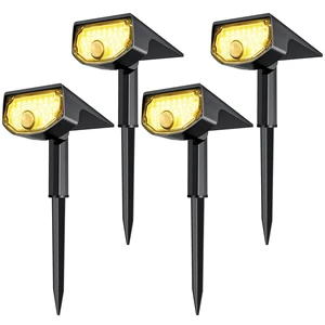 Solar Motion Sensor Outdoor Lights,Solar Lights Outdoor Waterproof IP68/30 LED/3 Modes,Solar Powered Spotlights,Landscape Lighting for Yard and Garden, Warm White,4 Pack Solar Motion Sensor Outdoor Lights,Solar Lights Outdoor Waterproof IP68/30 LED/3 Modes,Solar Powered Spotlights,Landscape Lighting for Yard and Garden, Warm White,4 Pack