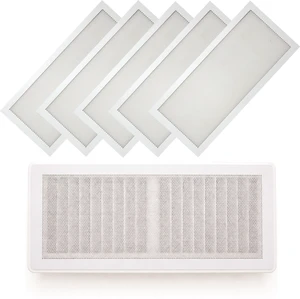 Extra Strong Magnetic Air Vent Screen Cover for Floor 5-Pack (5" x 13", White) Extra Strong Magnetic Air Vent Screen Cover for Floor 5-Pack (5" x 13", White)