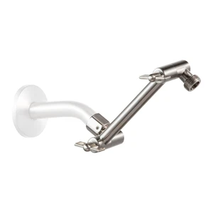 Shower Head Extension Arm, 6 in Shower Extension Arm with Locking Nut, Adjustable Shower Extender, G1/2 Connector for Fixed Shower Head & Handheld Showerhead, Brushed Nickel Shower Head Extension Arm, 6 in Shower Extension Arm with Locking Nut, Adjustable Shower Extender, G1/2 Connector for Fixed Shower Head & Handheld Showerhead, Brushed Nickel