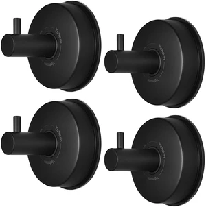 Suction Cup Hooks Shower Towel Holder Stainless Steel Vacuum Bathroom Shower Hook Suction Towel Rack Kitchen Organizer for Bathrobe Loofah Matte Black 4Pcs Suction Cup Hooks Shower Towel Holder Stainless Steel Vacuum Bathroom Shower Hook Suction Towel Rack Kitchen Organizer for Bathrobe Loofah Matte Black 4Pcs