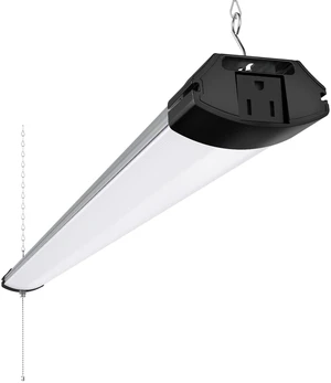 BS84 LED Shop Lights 4FT for Workshop, 84W 10000LM 6500K, 1 Pack 4FT for Garage Basement Workbench, Hanging or Flush Mount, Linkable to 3, with Pull Chain Switch, Aluminum, Frosted Cover BS84 LED Shop Lights 4FT for Workshop, 84W 10000LM 6500K, 1 Pack 4FT for Garage Basement Workbench, Hanging or Flush Mount, Linkable to 3, with Pull Chain Switch, Aluminum, Frosted Cover