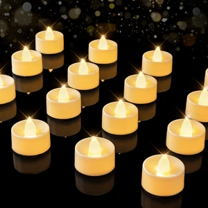 24Pack Battery Operated Tea Lights with Timer, 6H Timer Built-in 1.5" x 1.3" Flickering Electric Flameless LED Tealight Candles Votives for Table Centerpieces Holiday Home Fall Decor,Ivory 24Pack Battery Operated Tea Lights with Timer, 6H Timer Built-in 1.5" x 1.3" Flickering Electric Flameless LED Tealight Candles Votives for Table Centerpieces Holiday Home Fall Decor,Ivory