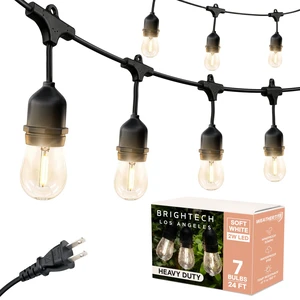 Ambience Pro - 24 Ft Waterproof LED Outdoor String Lights - Hanging, Dimmable 2w Vintage Edison Bulbs -Commercial Grade Patio Lights Create Cafe Ambience in Your Backyard - 7 Lights, Black Ambience Pro - 24 Ft Waterproof LED Outdoor String Lights - Hanging, Dimmable 2w Vintage Edison Bulbs -Commercial Grade Patio Lights Create Cafe Ambience in Your Backyard - 7 Lights, Black