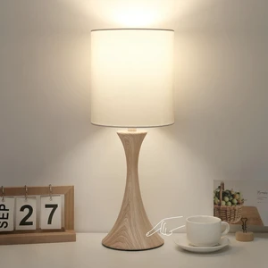 Dimmable Wood Grain Metal Table Lamp, 3 Way Touch Lamp with White Shade Farmhouse Small Desk Lamp, Modern Nightstand Bedside Lamp for Living Room, Bedroom, Dorm, Office, 3000K LED Bulb Included Dimmable Wood Grain Metal Table Lamp, 3 Way Touch Lamp with White Shade Farmhouse Small Desk Lamp, Modern Nightstand Bedside Lamp for Living Room, Bedroom, Dorm, Office, 3000K LED Bulb Included