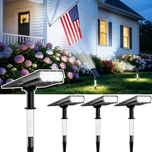 Solar Spot Lights Outdoor Waterproof, Cool White 4 Pack Solar Landscape Lights with Illuminated Pillar, Dusk to Dawn, 2 Modes, 76 LED Solar Flood Lights for Yard Garden Pathway Tree Solar Spot Lights Outdoor Waterproof, Cool White 4 Pack Solar Landscape Lights with Illuminated Pillar, Dusk to Dawn, 2 Modes, 76 LED Solar Flood Lights for Yard Garden Pathway Tree